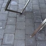 Chair with square section tubular steel structure