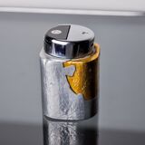 Brutalist lighter by Art3, Brass and aluminum, 1970, Spain