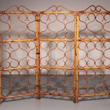 Vintage Rattan room divider or room divider made in Italy 1960