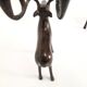 Pair of deer candle holders, bronzed brass
