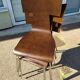 Set of 4 metal and wood chairs