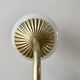 Duo of sconces in serrated opaline and golden steel 50s