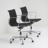 Pair of office armchairs model EA 117 designed by Charles & Ray Eames, Vitra edition.