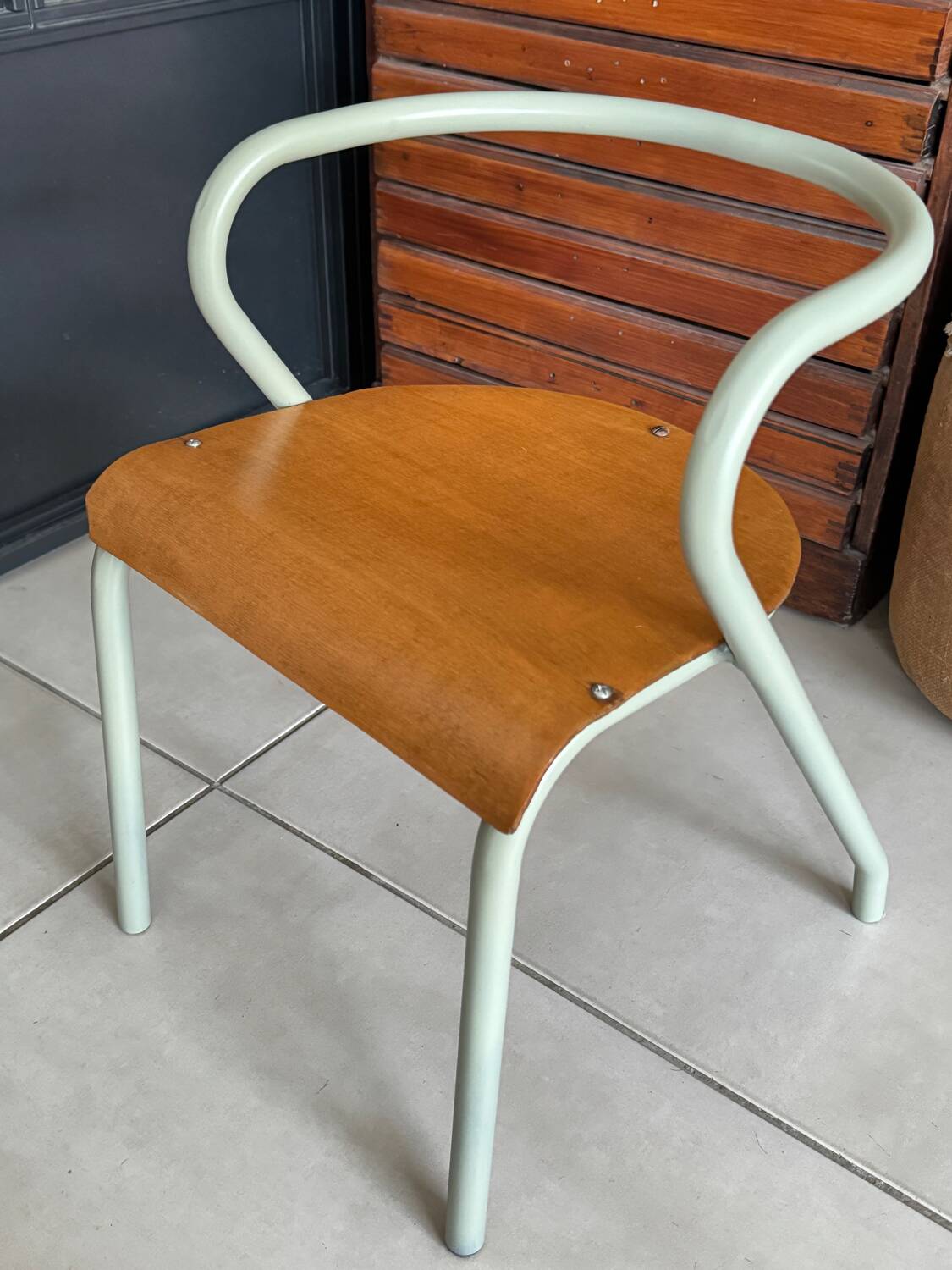 Hitier school chair in metal and wood