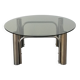 Chrome design coffee table and smoked glass space age vintage 1960