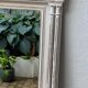 Shabby chic white patinated trumeau mirror – bevelled mirror