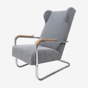 Bauhaus tubular steel wingback armchair 1930´s