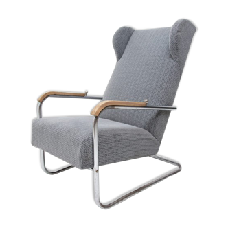 Bauhaus tubular steel wingback armchair 1930´s