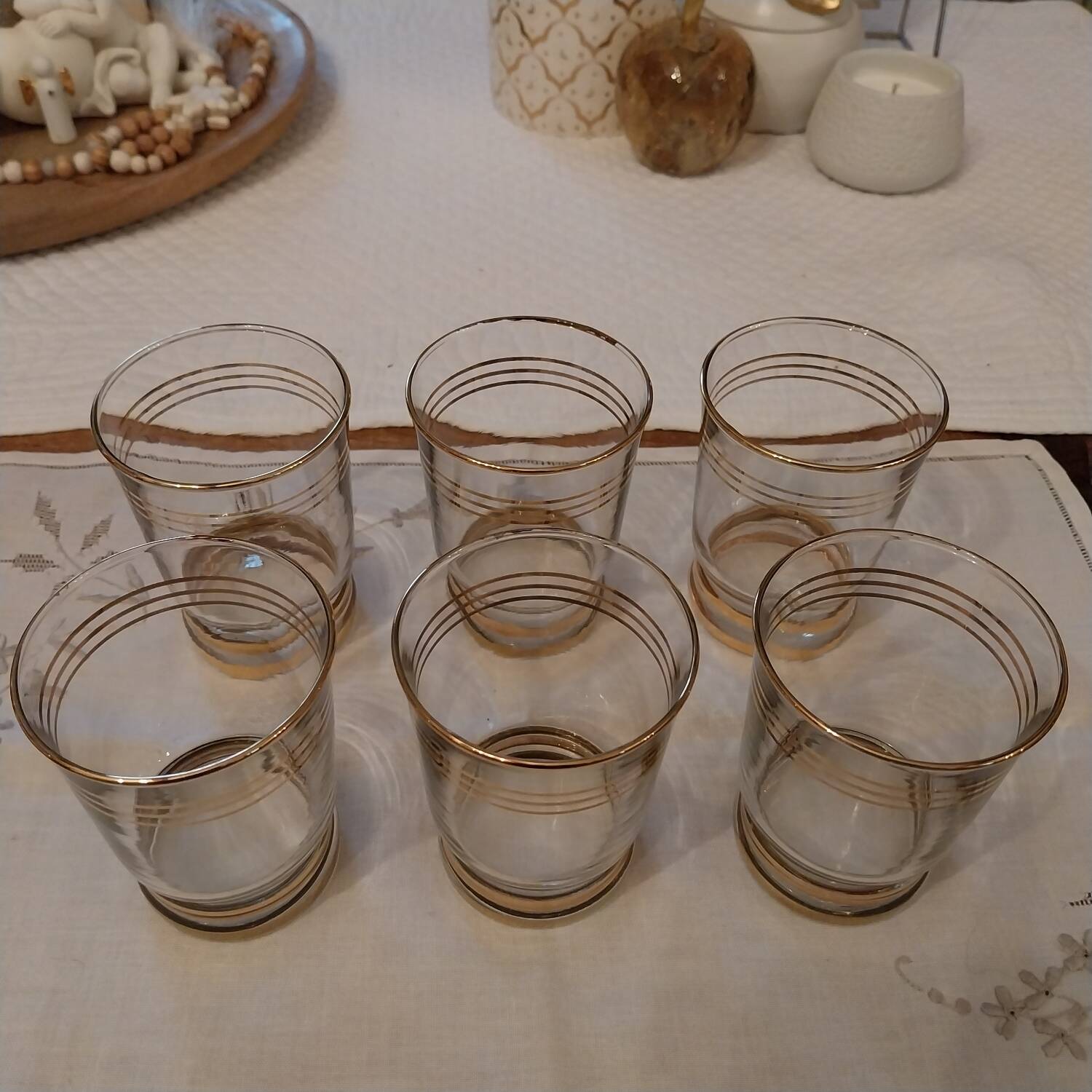 Vintage 50s glass water glasses