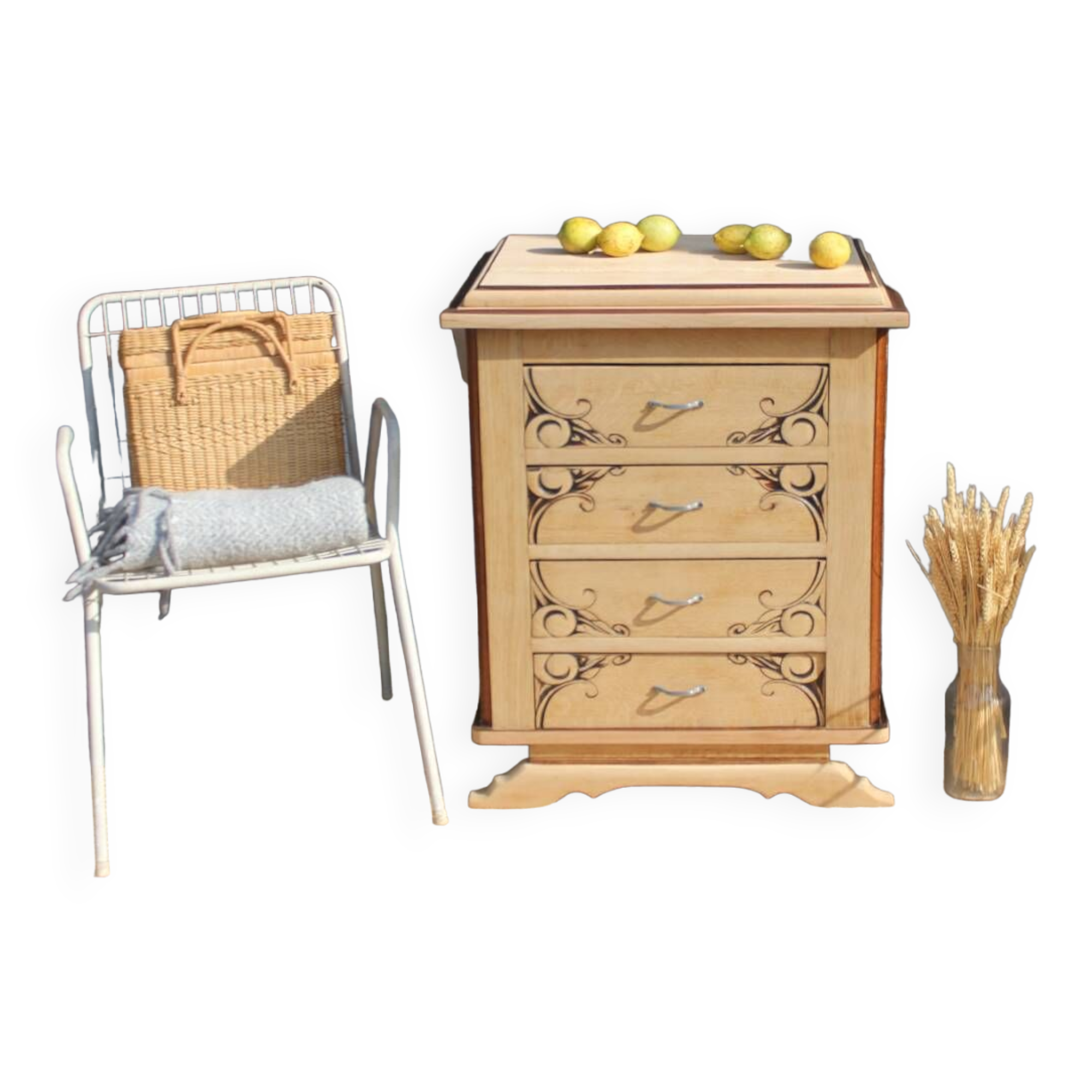 Small art deco chest of drawers