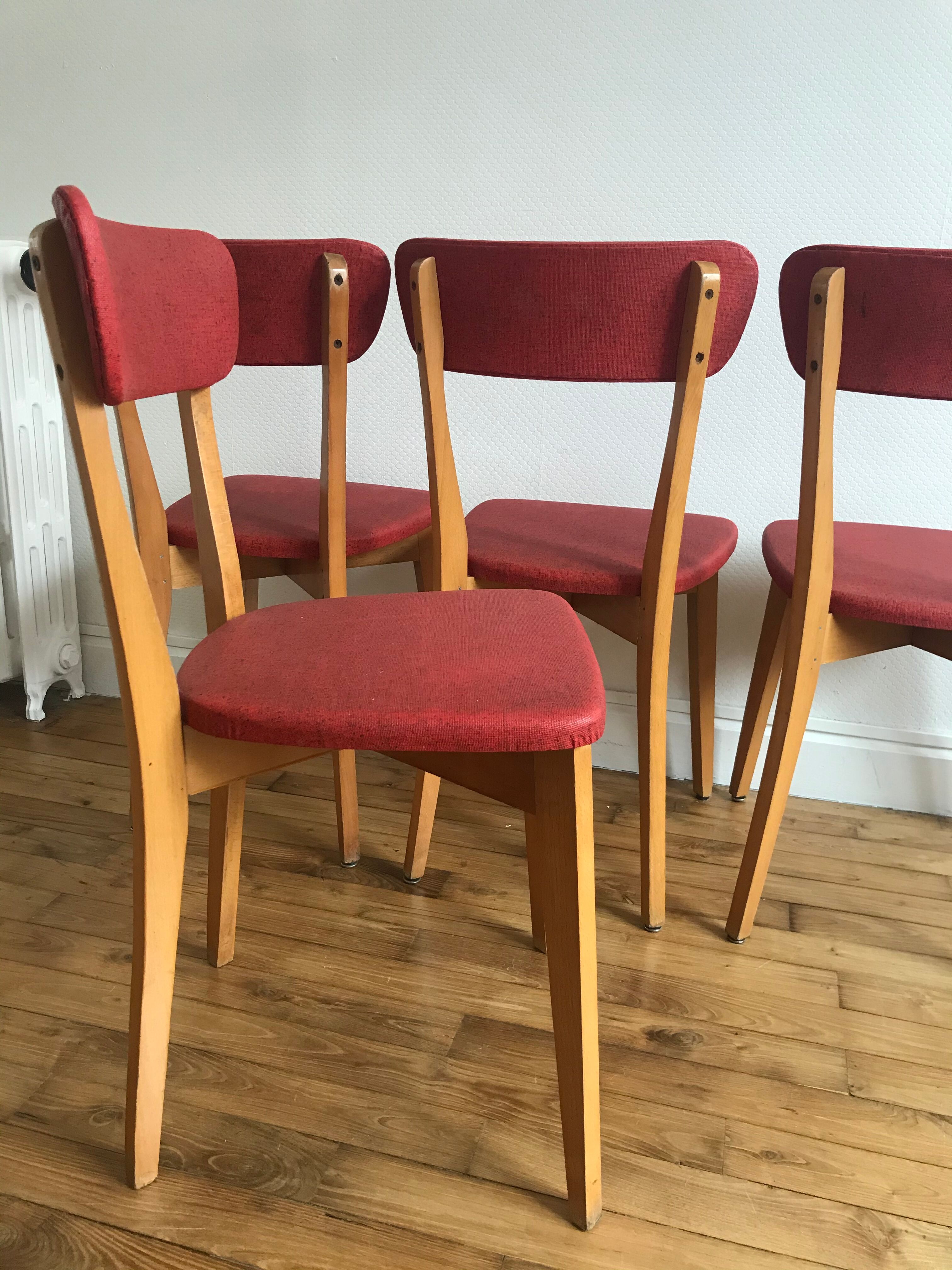 Series of red chairs