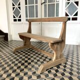 Wooden school bench