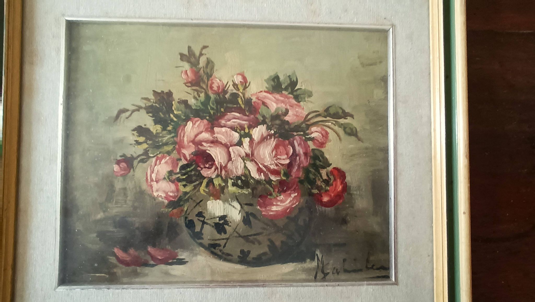 Peinture à l'huile sur fleurs de table mauro salimbeni (milan 1874-1942 turin)