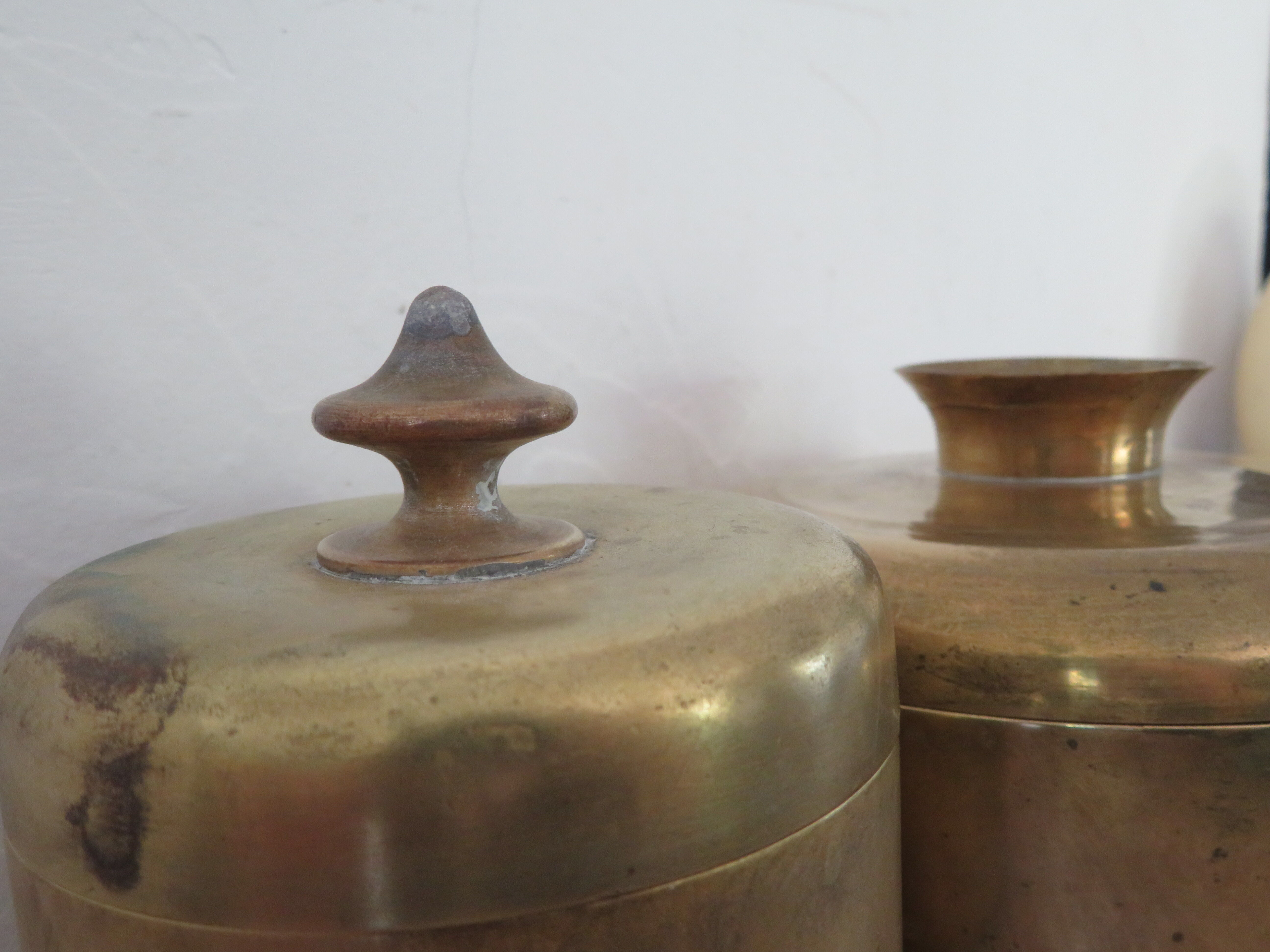 Set of 2 vintage brass boxes