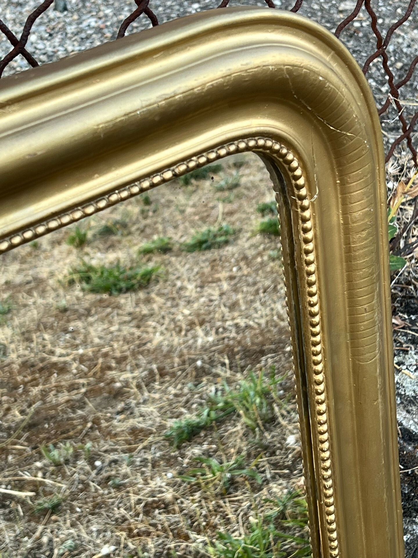 Small Louis-Philippe gilded mirror with mercury glass 48x60cm