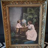 old shabby painting