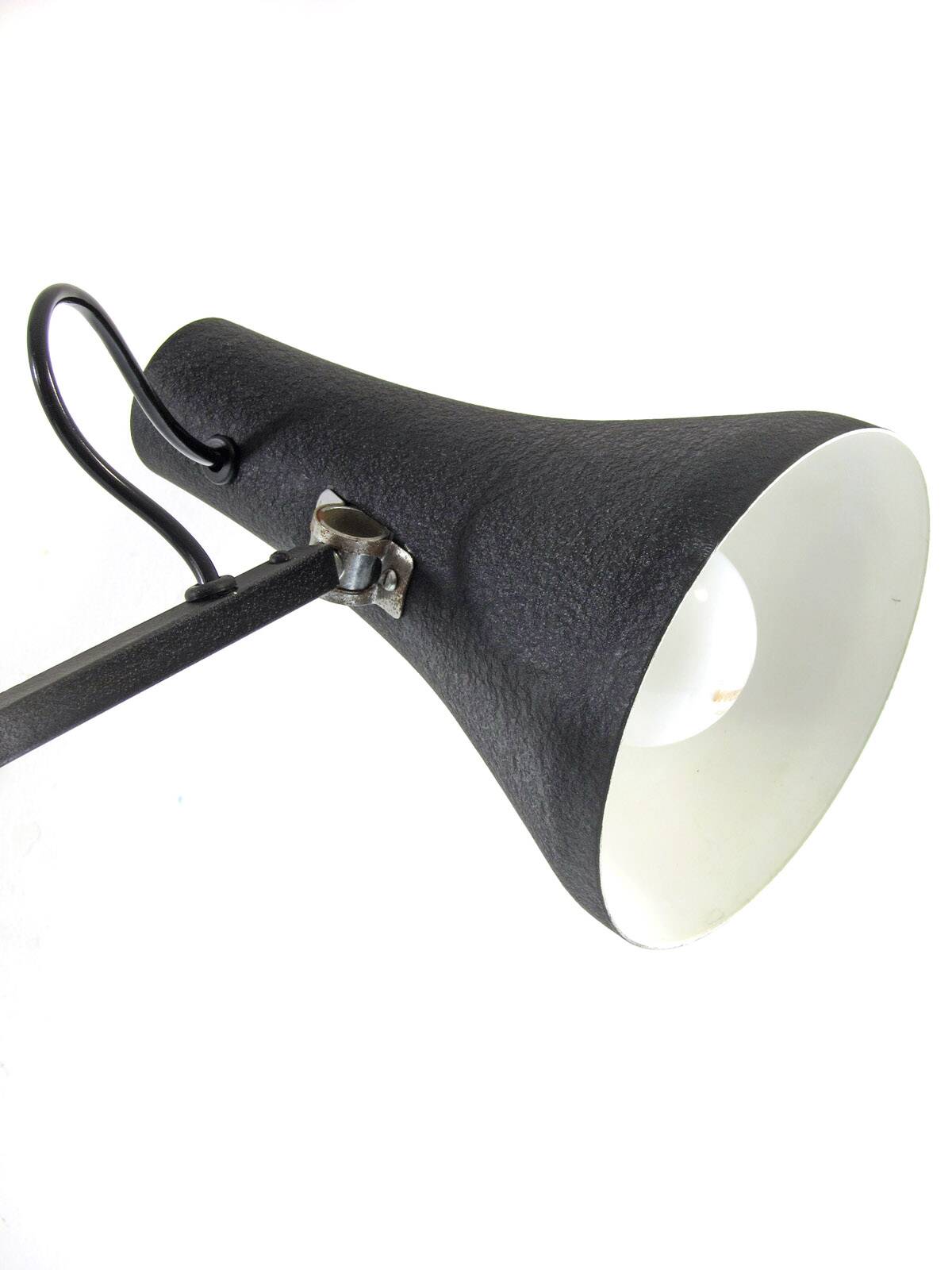 Adjustable vintage Anglepoise desk lamp – Black with rare textured finish