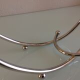 Glass/vintage 70s metal table bottle door