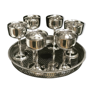 Gobelets en metal argenté