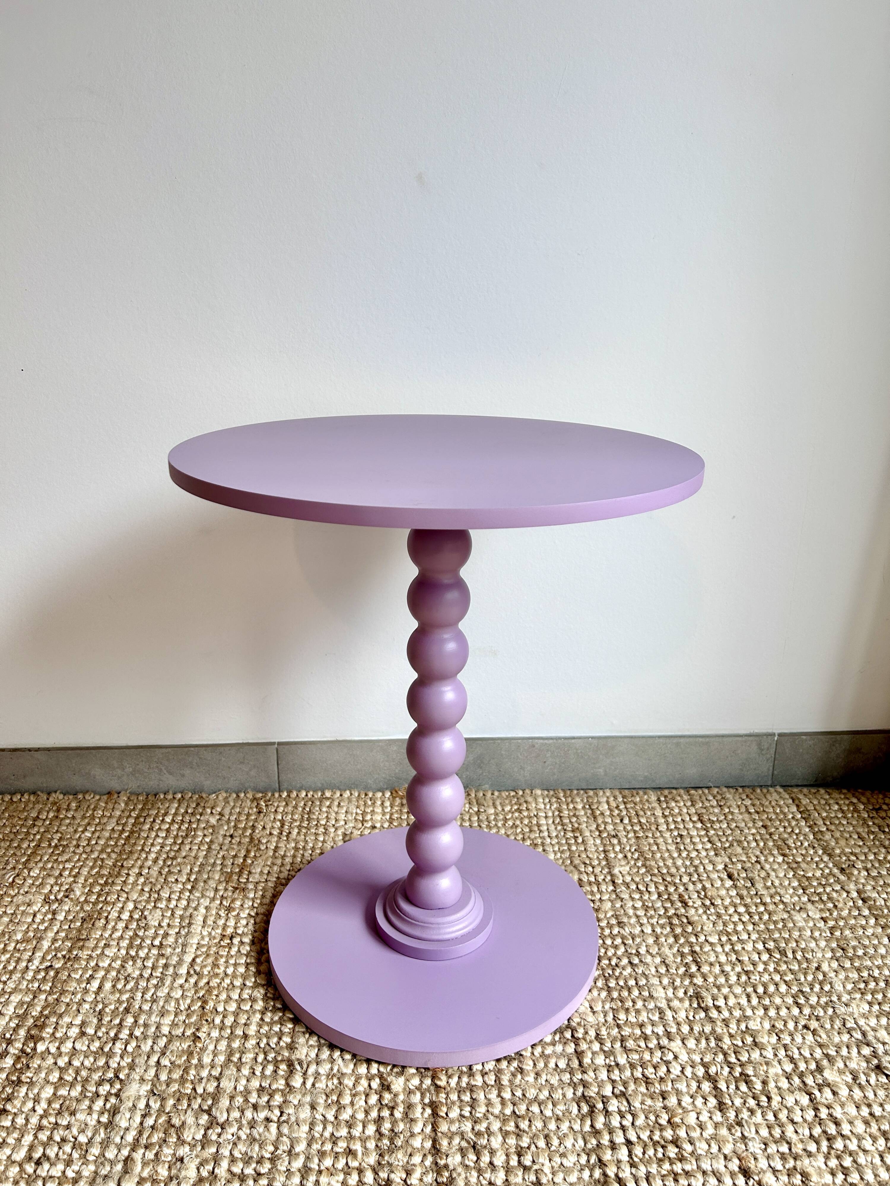 Side table with spool base