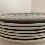 7 dessert plates Moulin des Loups et Hamage, Violetta