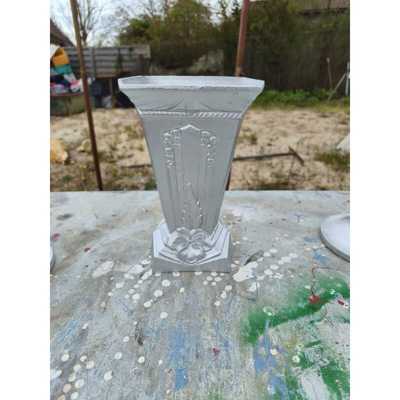1 lot de vases en aluminium des années 30