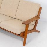 GE-290 3-seater sofa in oak by Hans J. Wegner for Getama