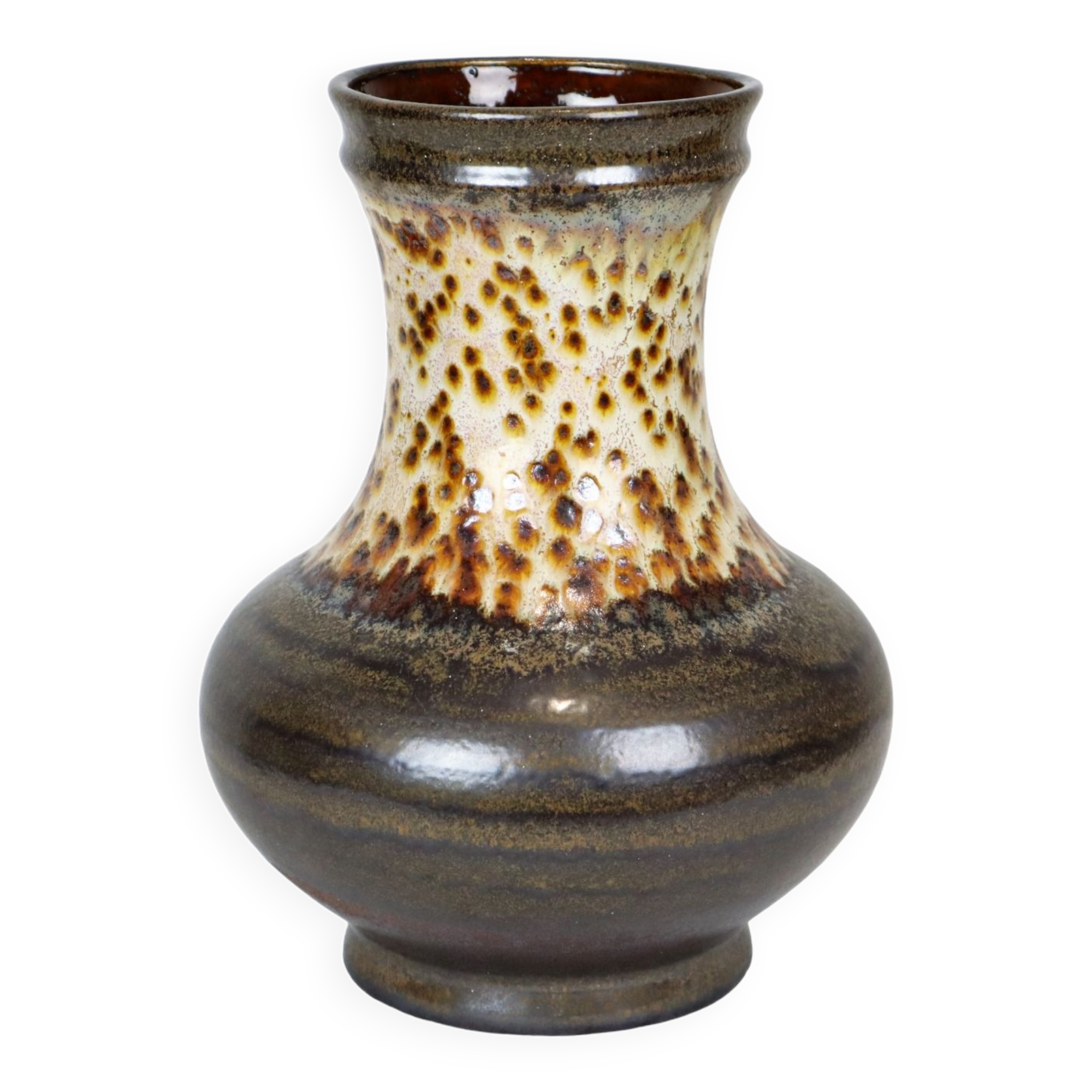 Leopard Motif Vase Ü Keramik West Germany Seventies Ceramic 26cm