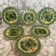 12 assiettes barbotine Sarreguemines décor vignes