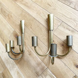 Set of 2 brass wall lights