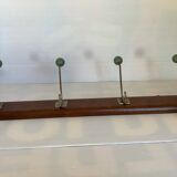 Old coat rack green balls wood metal