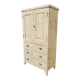Armoire ancienne française brocante blanche avec tiroirs 83x148 cm