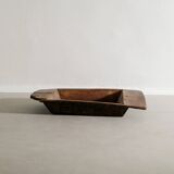 Antique Swedish Large Wabi Sabi Dark Wooden Tray, 1800s