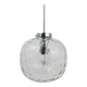Large globe pendant lamp in bubble glass with Limburg & chrome, Germany, 1970s.