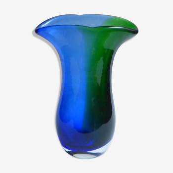 Murano Italy 1960's two-coloured vase