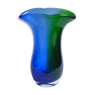 Murano Italy 1960's two-coloured vase