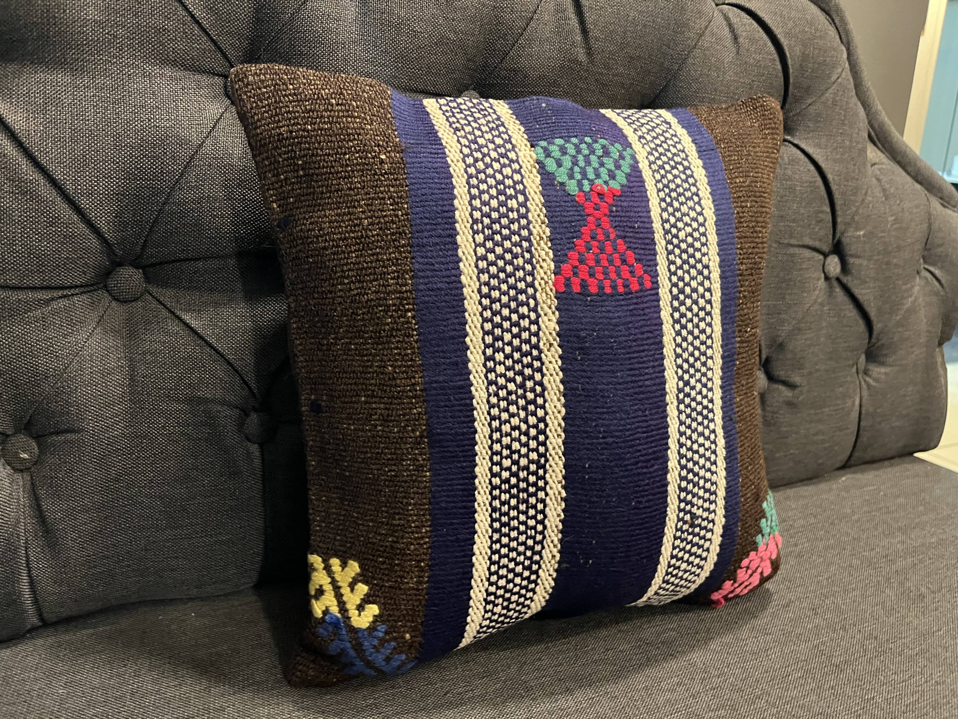 Housse de coussin vintage foncé