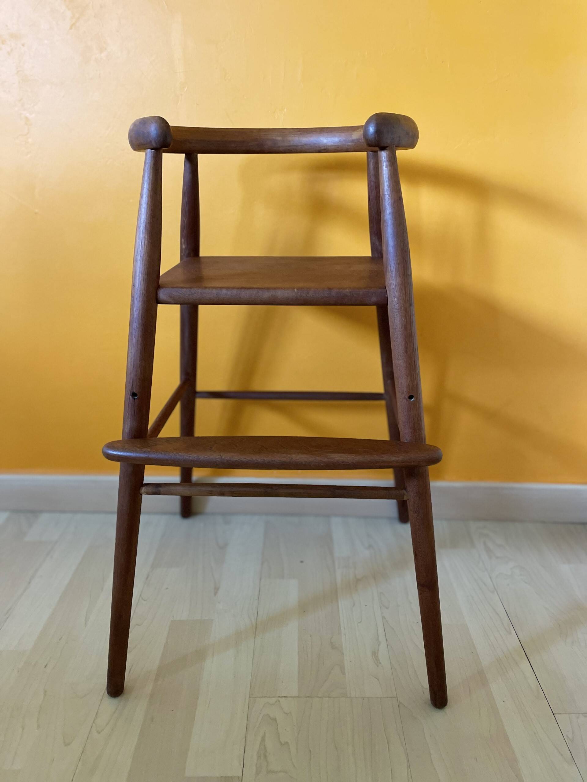 Danish Children's High Chair by Nanna Ditzel for Kold Savvaerk, 1950s