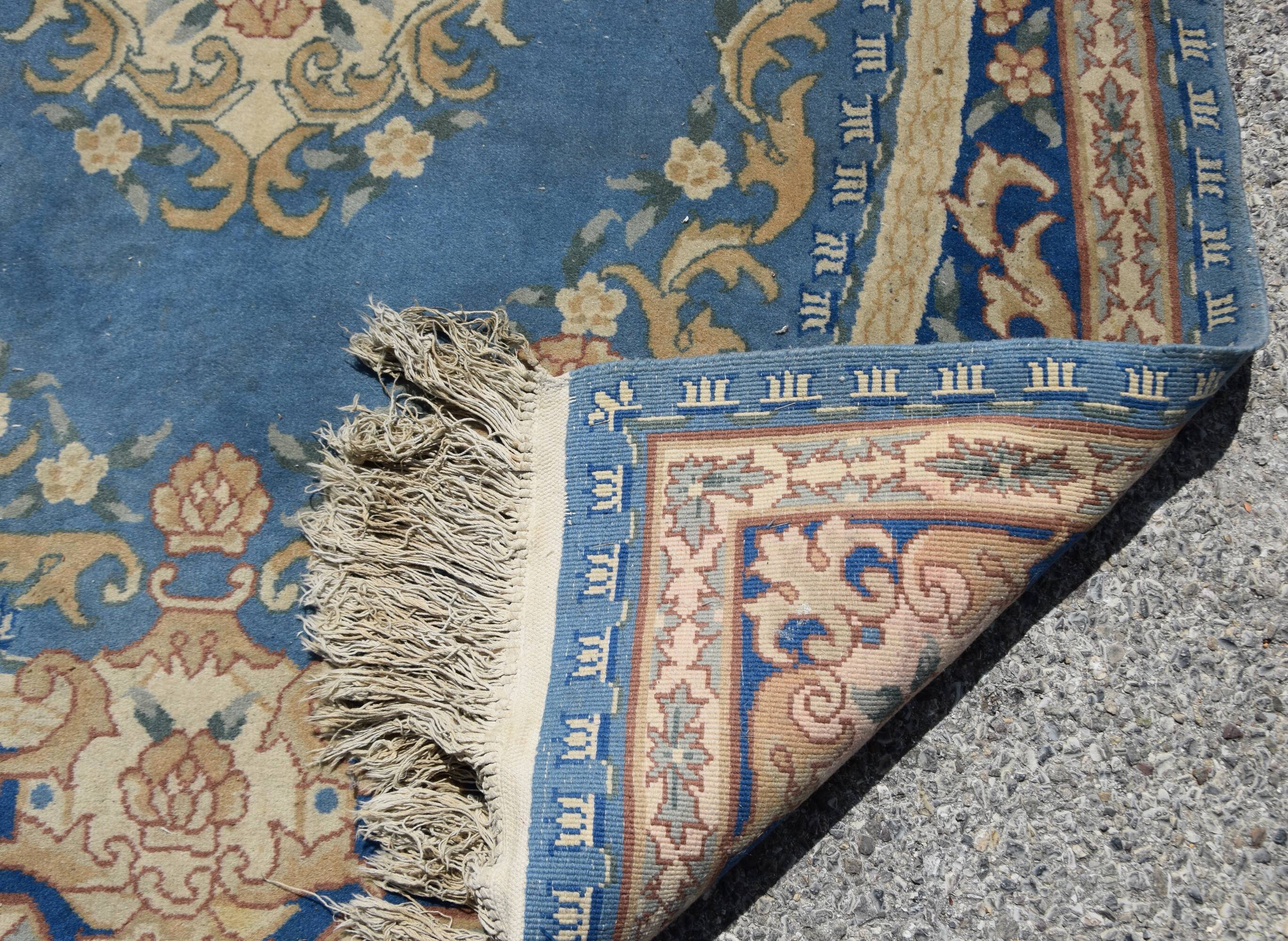Handmade Oriental rug Indo-Savonnerie - 122 x 180 cm - "Galerie Sardje"