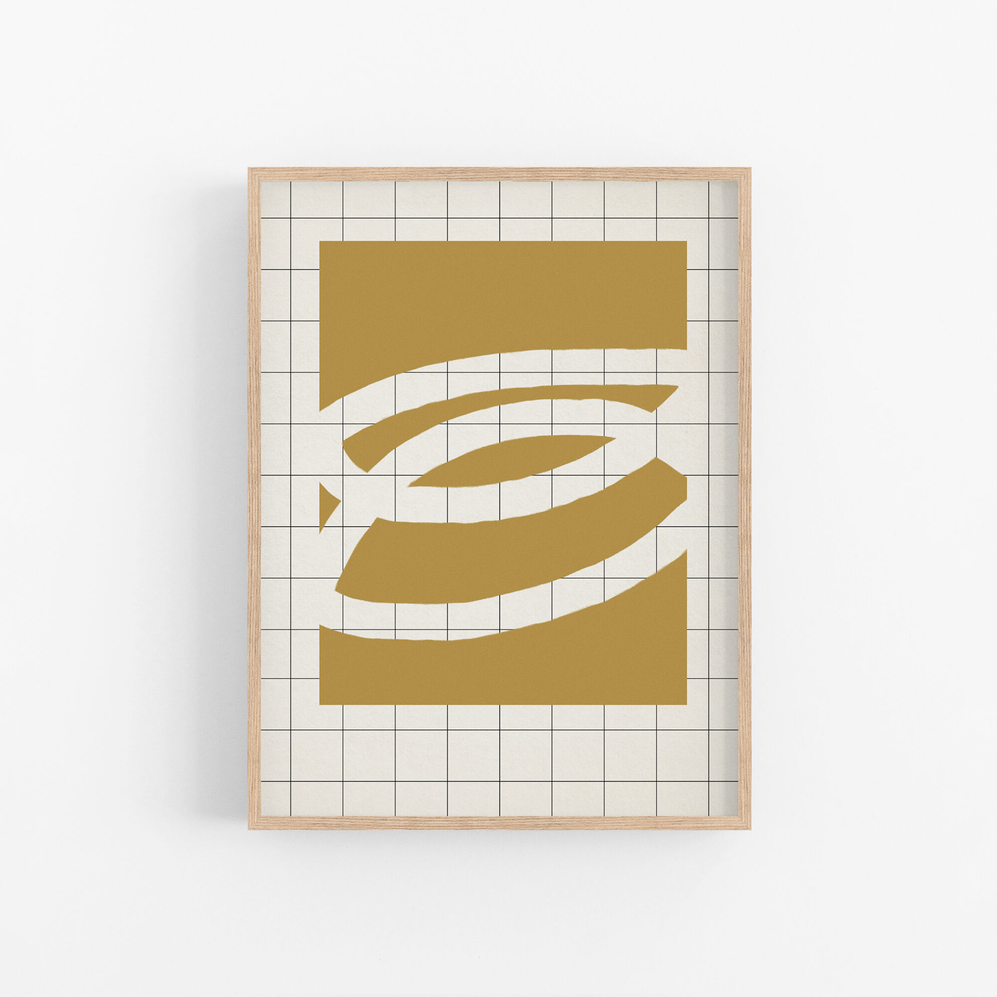 Abstract beige giclee print, 50x70cm