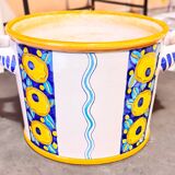 Signed glazed ceramic ice buckets