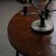 Modern Danish, side table / sculptural console in oak, 1940s