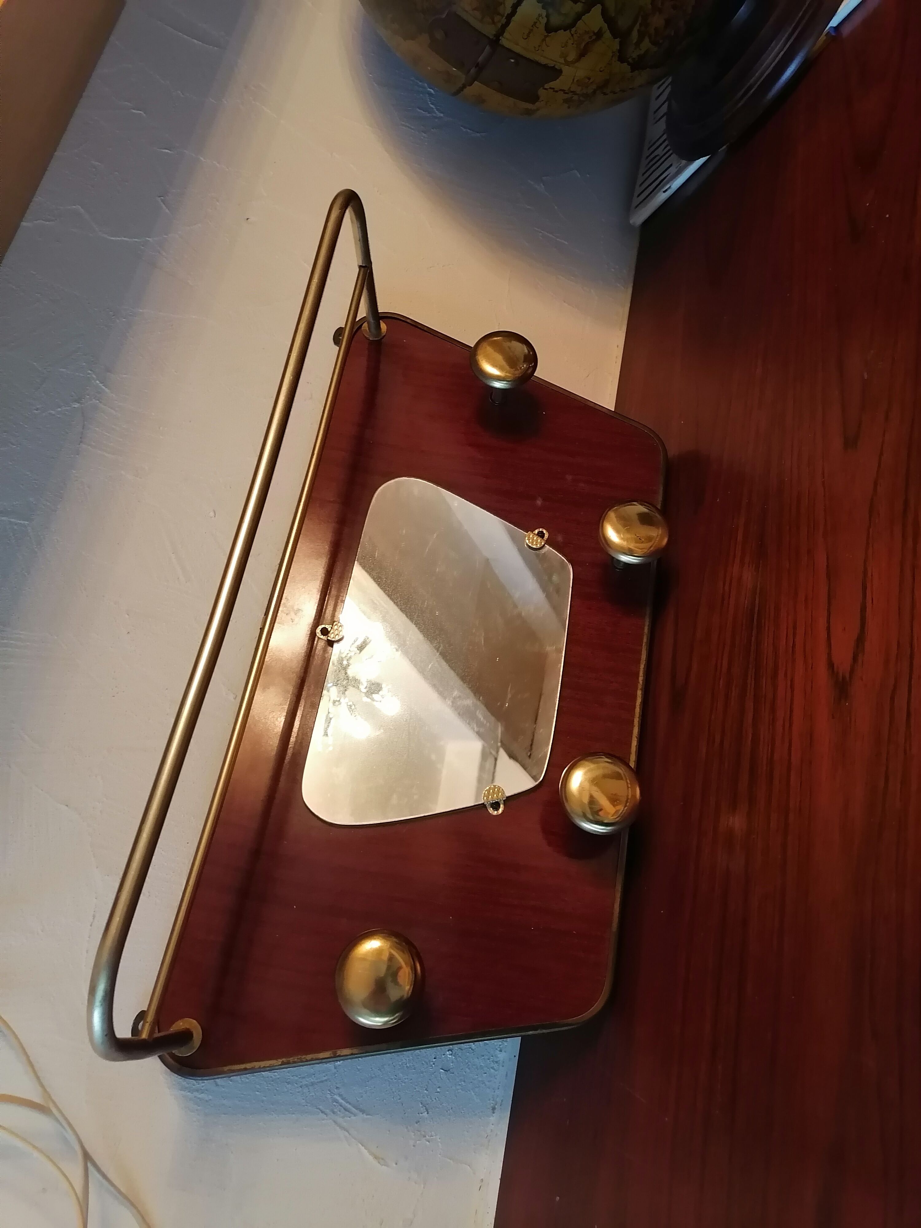Patère porte manteaux chapeaux boules formica 1960
