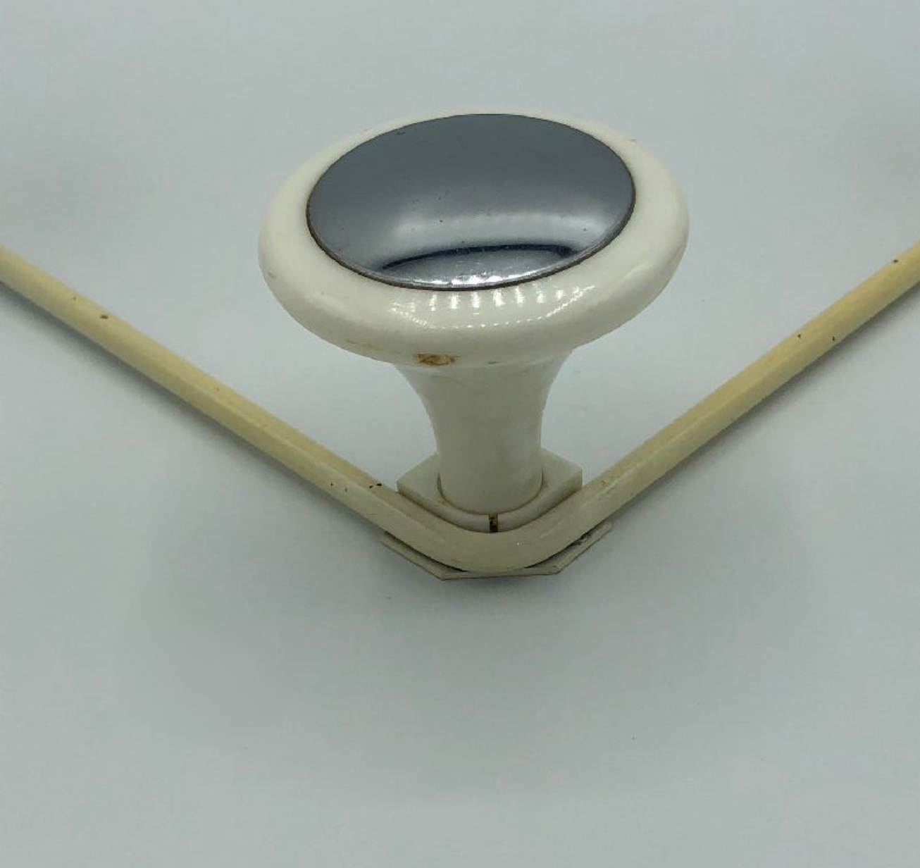 Vintage hook white and chrome