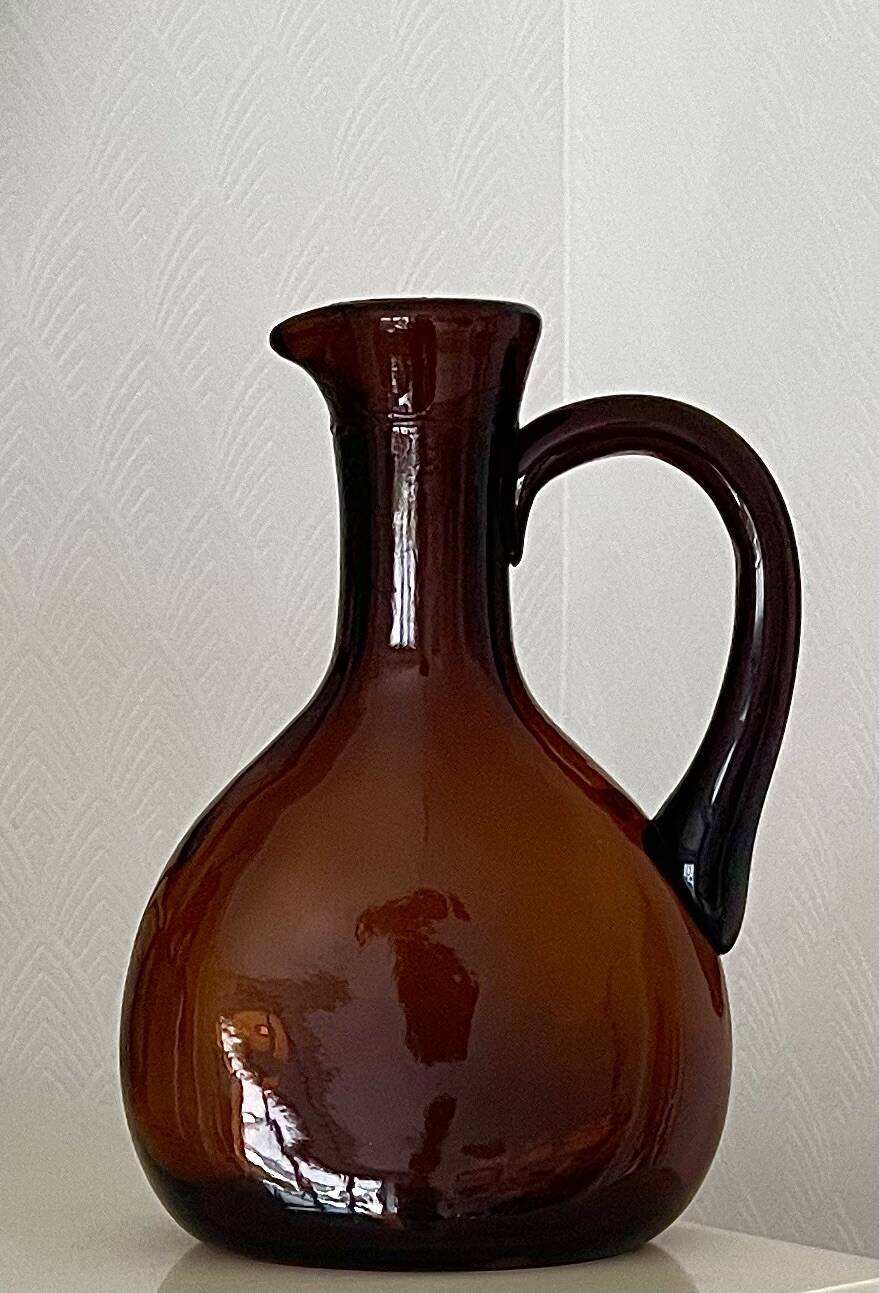 Amber Glass Pitcher