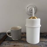 Vintage white opaline wall light