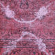 Traditional red wool overdyed persian runner rug handmade oriental carpet- 72x236cm