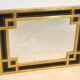 Mirror in gilded wood and black glass by Deknudt Belgium
