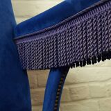Fauteuil velours bleu