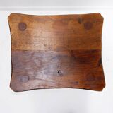 Brutalist solid wood side table